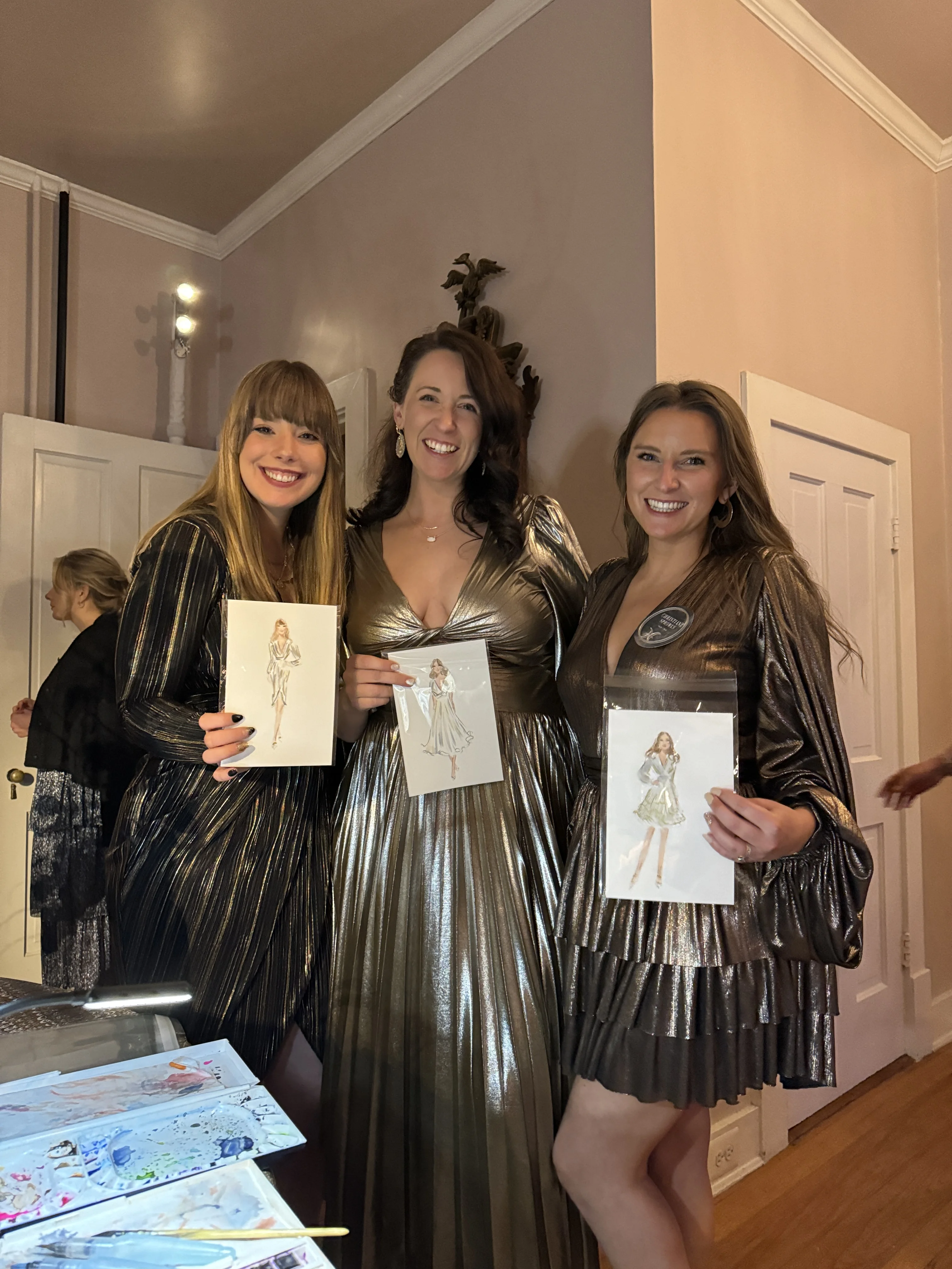 Wedding reception live art